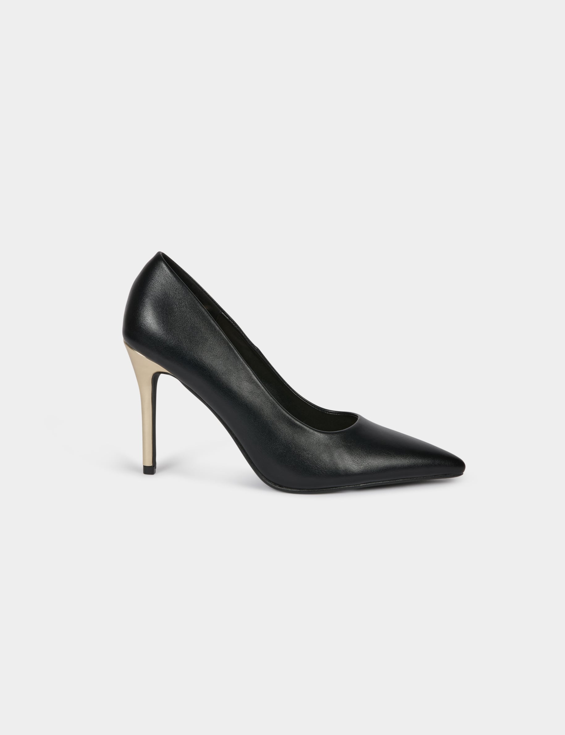Escarpins &agrave; talon similicuir noir femme