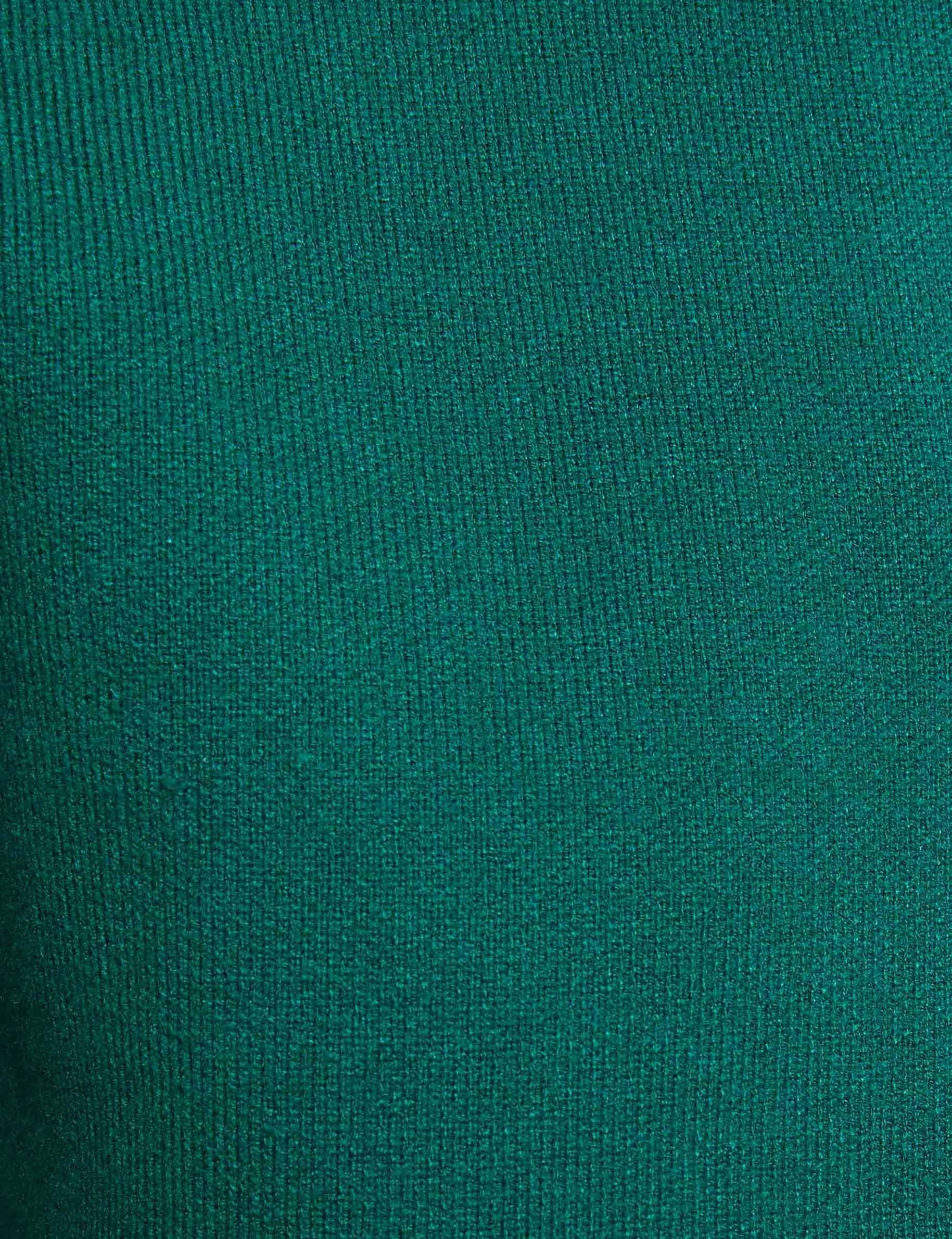 Pull col teddy vert femme