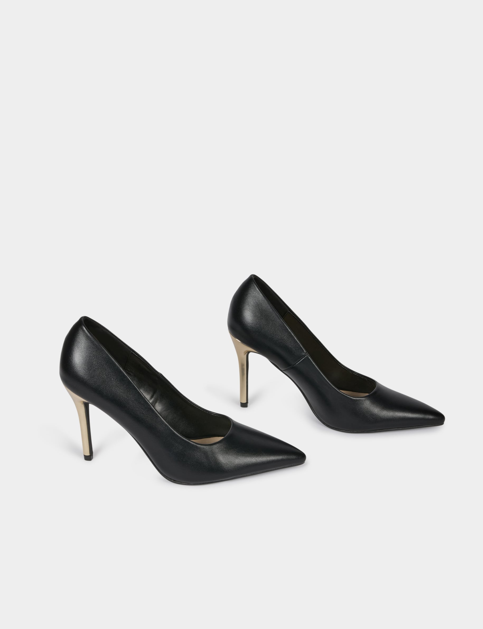 Escarpins &agrave; talon similicuir noir femme