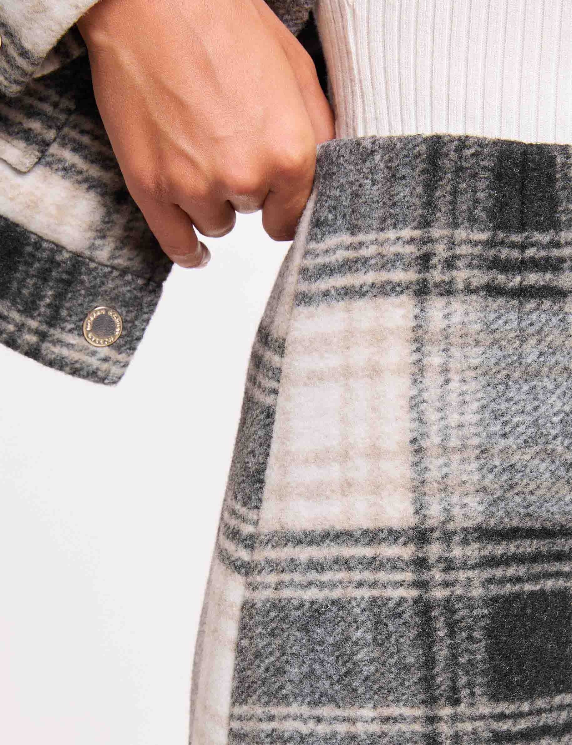 Jupe courte &agrave; carreaux multicolore femme