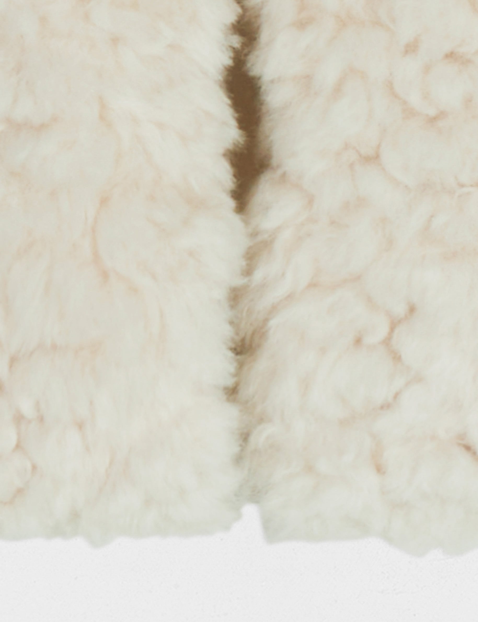 Gilet fausse fourrure ivoire femme