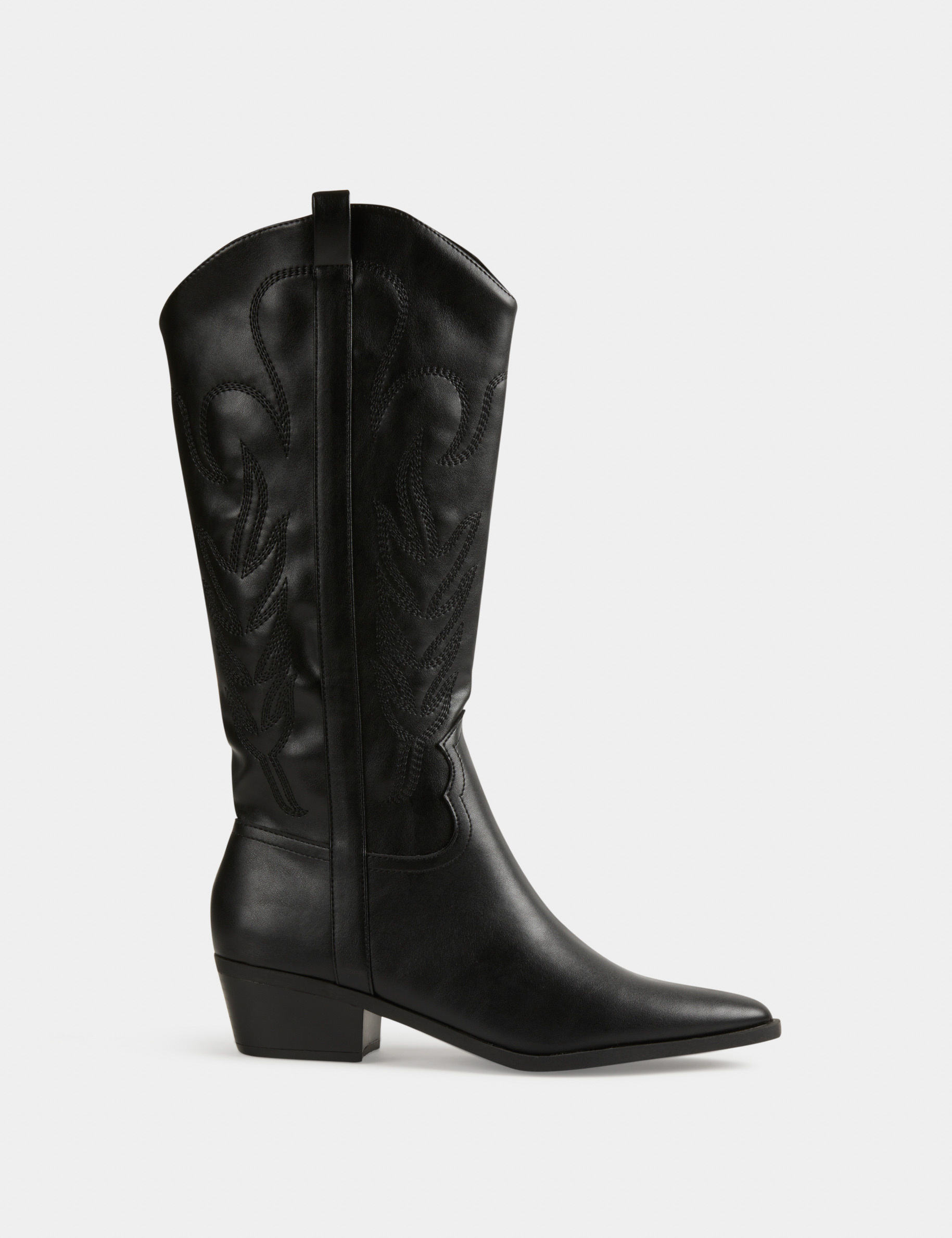 Bottes western zipp&eacute;es noir femme