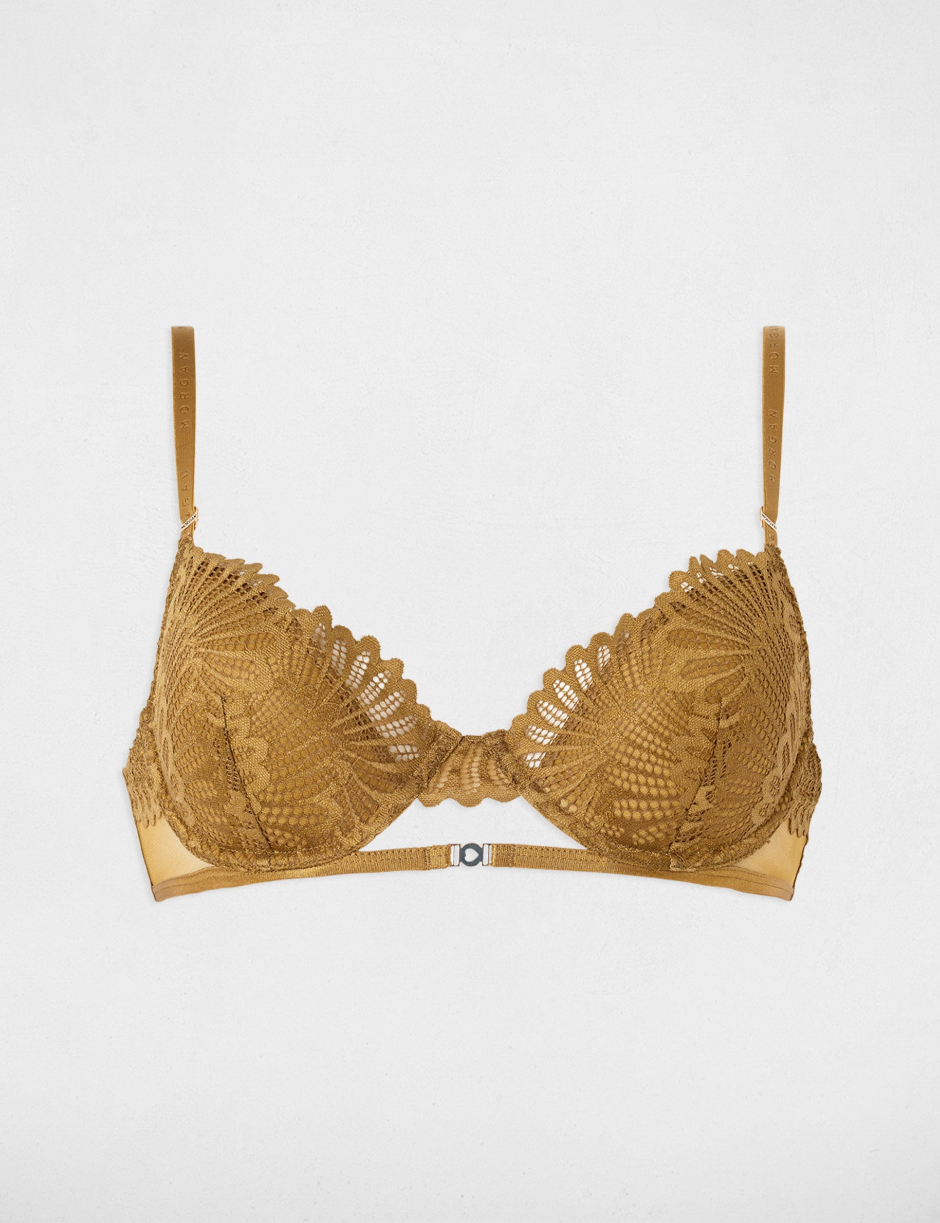 Soutien-gorge dentelle bronze femme